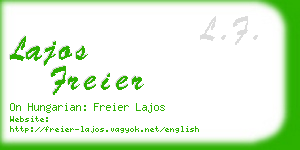 lajos freier business card